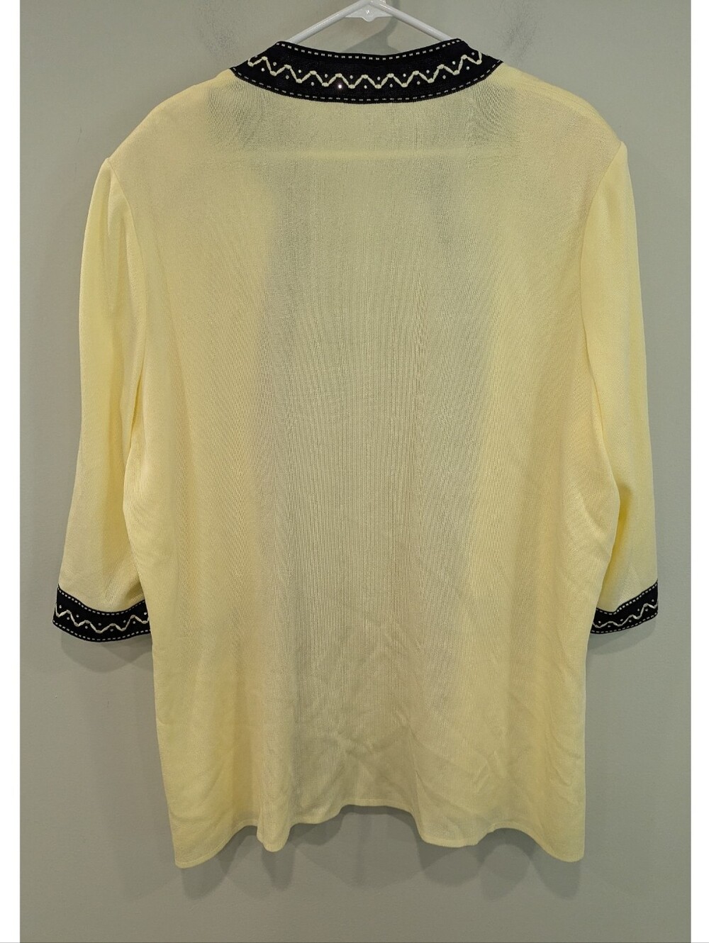 Ming Wang Yellow And Black Open Cardigan Sweater Size 3X - Picture 2 of 7